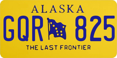 AK license plate GQR825