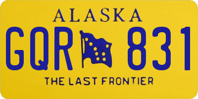 AK license plate GQR831
