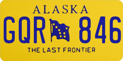 AK license plate GQR846