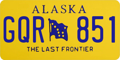 AK license plate GQR851