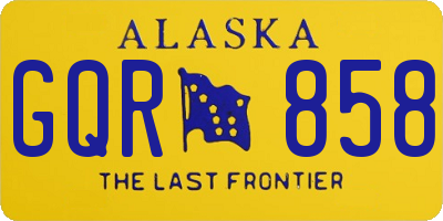 AK license plate GQR858