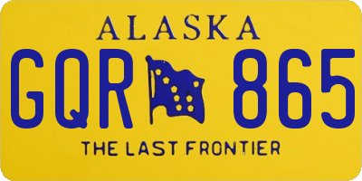 AK license plate GQR865