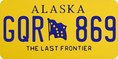 AK license plate GQR869