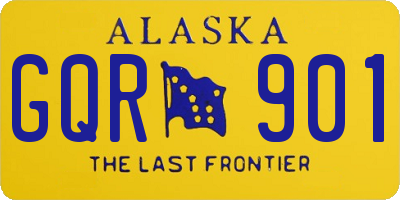 AK license plate GQR901