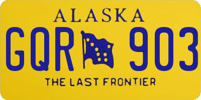 AK license plate GQR903