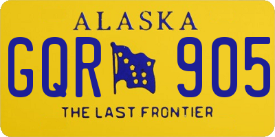 AK license plate GQR905