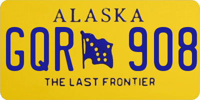 AK license plate GQR908