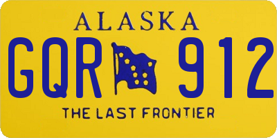 AK license plate GQR912