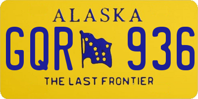 AK license plate GQR936