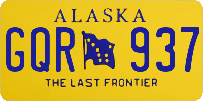 AK license plate GQR937