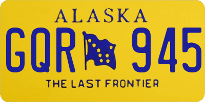 AK license plate GQR945