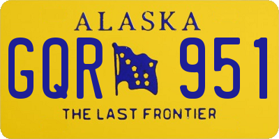 AK license plate GQR951