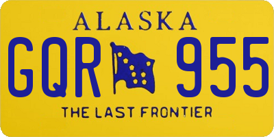 AK license plate GQR955