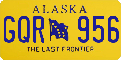 AK license plate GQR956