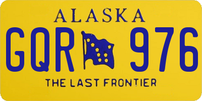 AK license plate GQR976