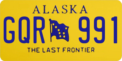 AK license plate GQR991
