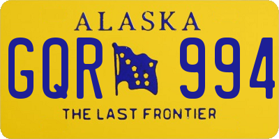 AK license plate GQR994
