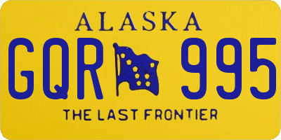 AK license plate GQR995