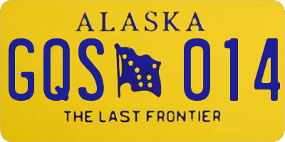 AK license plate GQS014