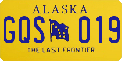 AK license plate GQS019
