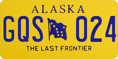 AK license plate GQS024