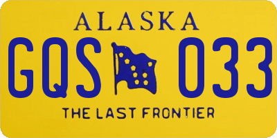 AK license plate GQS033