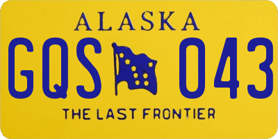 AK license plate GQS043