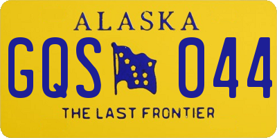 AK license plate GQS044