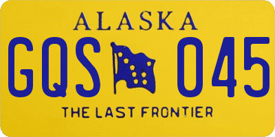 AK license plate GQS045