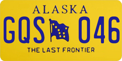 AK license plate GQS046