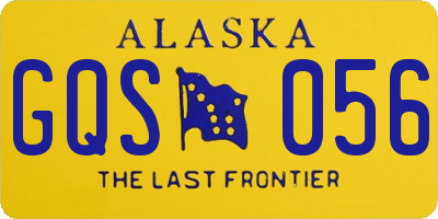 AK license plate GQS056