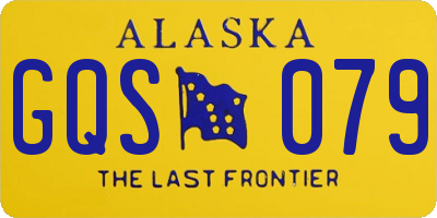 AK license plate GQS079