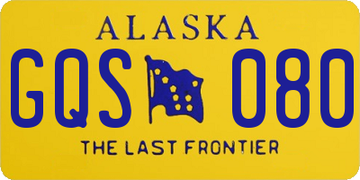 AK license plate GQS080