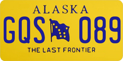 AK license plate GQS089