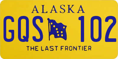 AK license plate GQS102