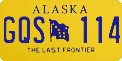 AK license plate GQS114