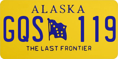 AK license plate GQS119