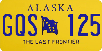 AK license plate GQS125