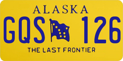 AK license plate GQS126