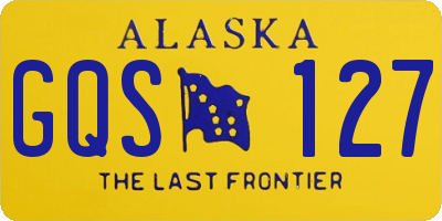 AK license plate GQS127