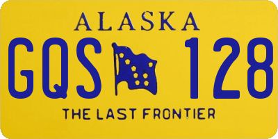 AK license plate GQS128