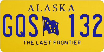 AK license plate GQS132
