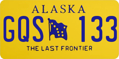AK license plate GQS133