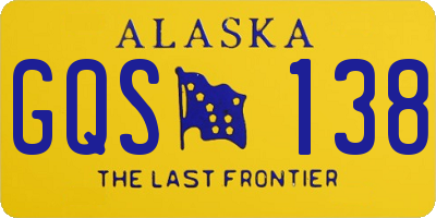 AK license plate GQS138