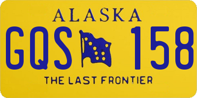 AK license plate GQS158