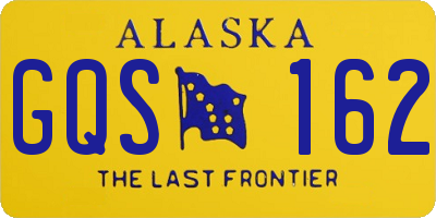 AK license plate GQS162