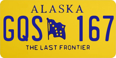 AK license plate GQS167