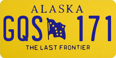 AK license plate GQS171