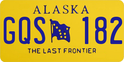 AK license plate GQS182