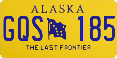 AK license plate GQS185